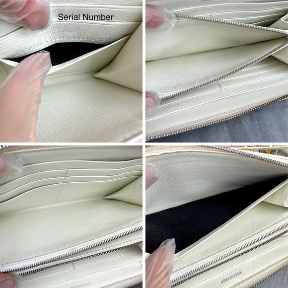 Balenciaga white and black zippy wallet crossbody bag with strap and necklace - Picture 12 of 16